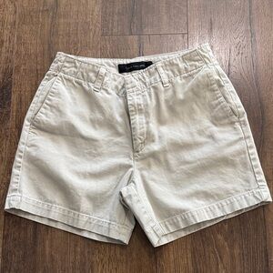 Calvin Klein Jeans Women's Flat Front Shorts in Light Beige/Cream